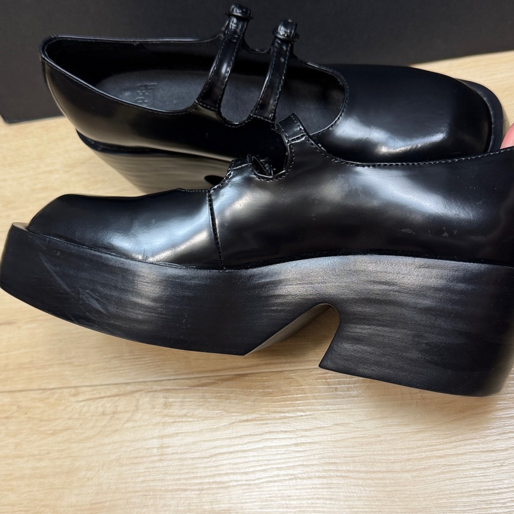 Camper Black Double-Strap Platform Mary Jane Shoes - Picture 10 of 11